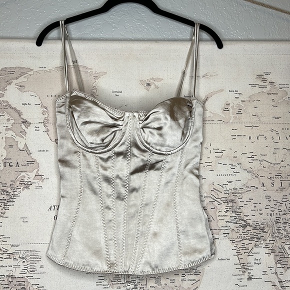 HOUSE OF CB 'Chantal' Champagne Satin Corset NWOT - Picture 12 of 15